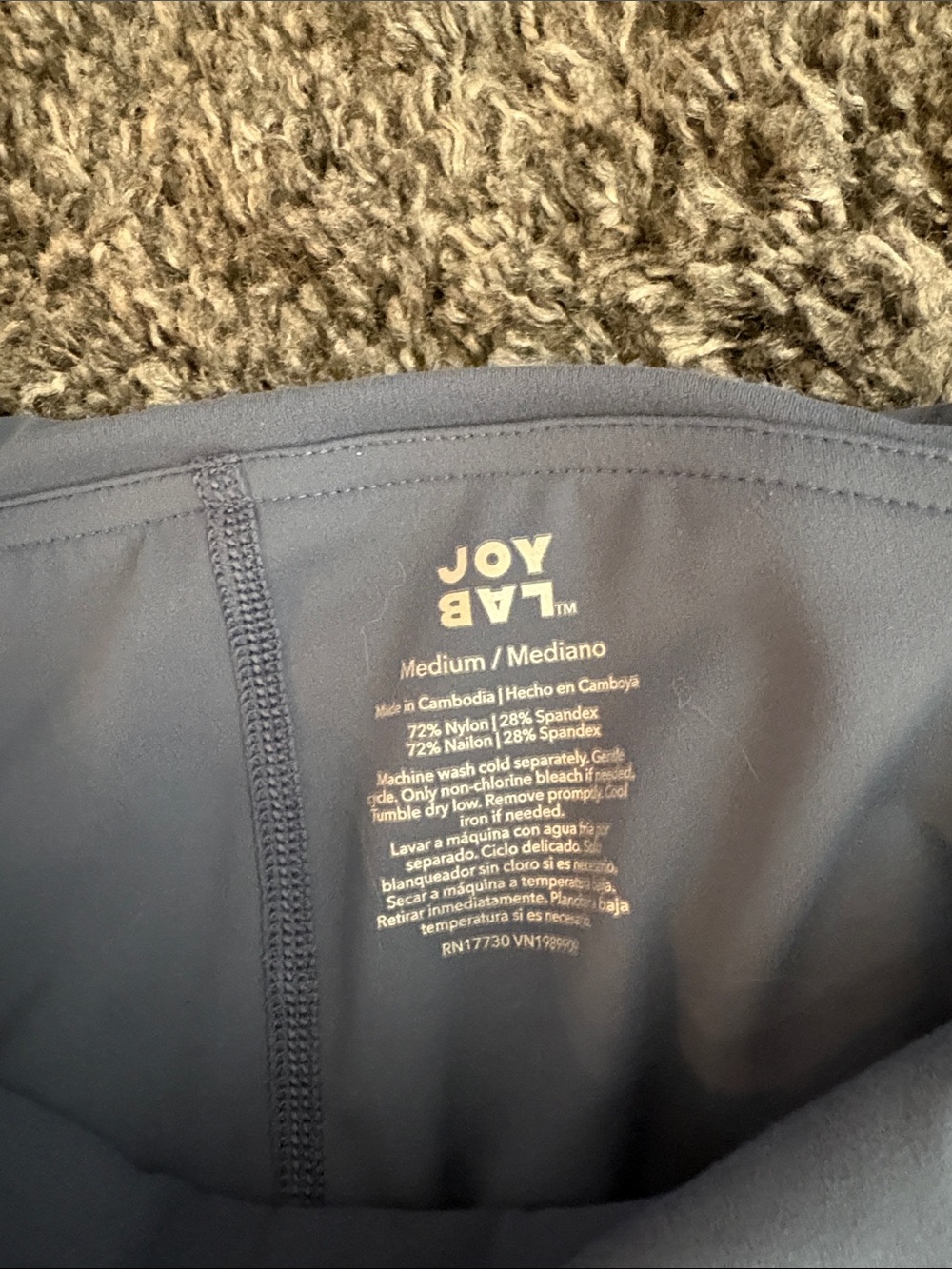 JoyLab Fold-Over Waist Flared Leggings in Dusty Blue - Picture 2 of 5